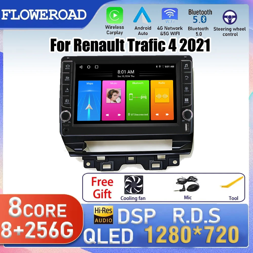 10 Inch Button Randio Android 15 Carplay For Renault Trafic 4 2021 Car Radio Multimedia Vi | AUTOKITSHOP