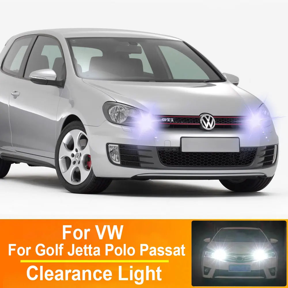2-Piece LED Interior Light Kit for VW Golf 2 3 4 5 6 7 Jetta Polo 6R 6C 6N 6N1 6N2 9N 9N3 Passat B5 B6 B7 B8 CC T10 W...