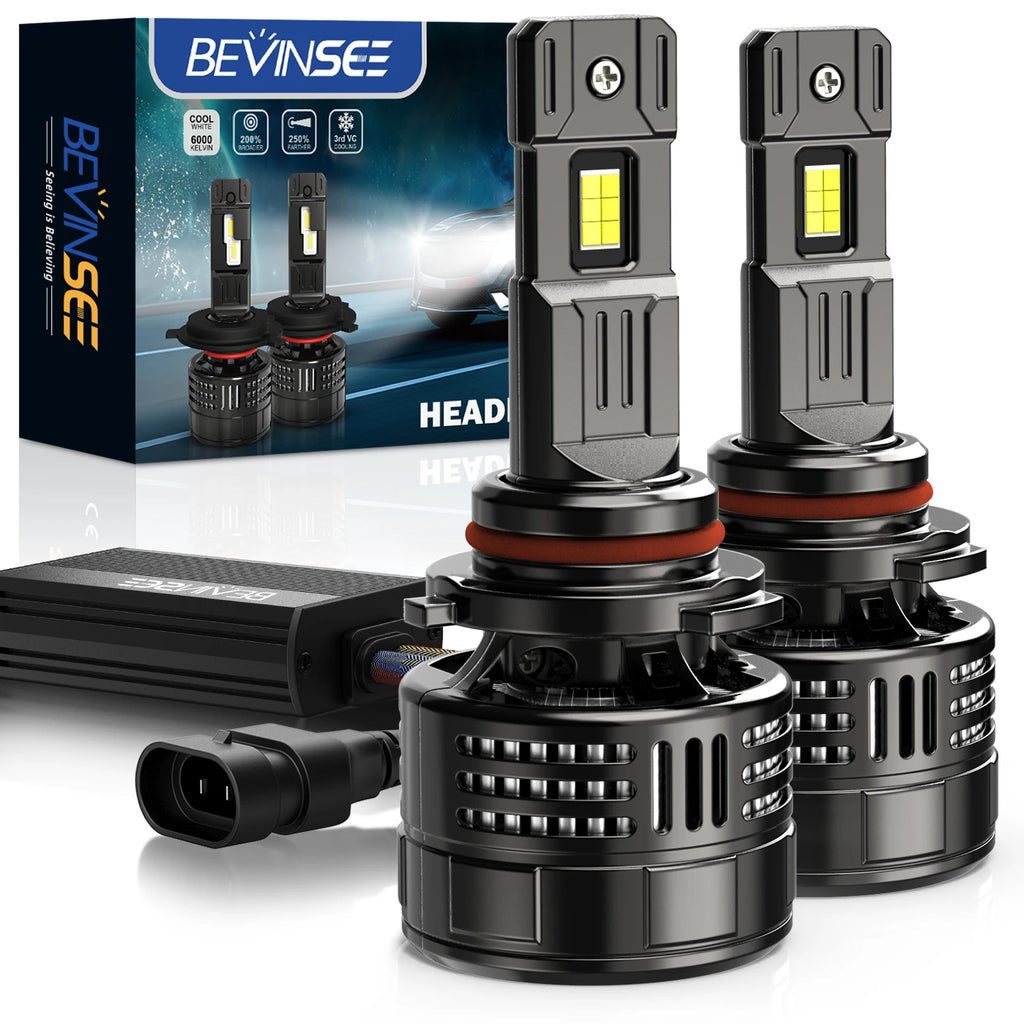 BEVINSEE 9005 HB3 LED Headlight Bulb 150W H7 H4 H11 9012 HIR2 LED CANBUS High Power 28000L
