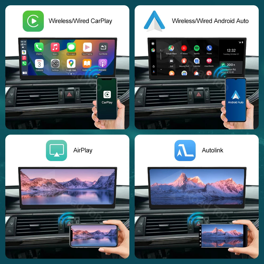 RoadTop 12.3 inch Multimedia Linux Touch Screen For Audi A6 A7 2016-2018 MHI2 MIB2 Wireles