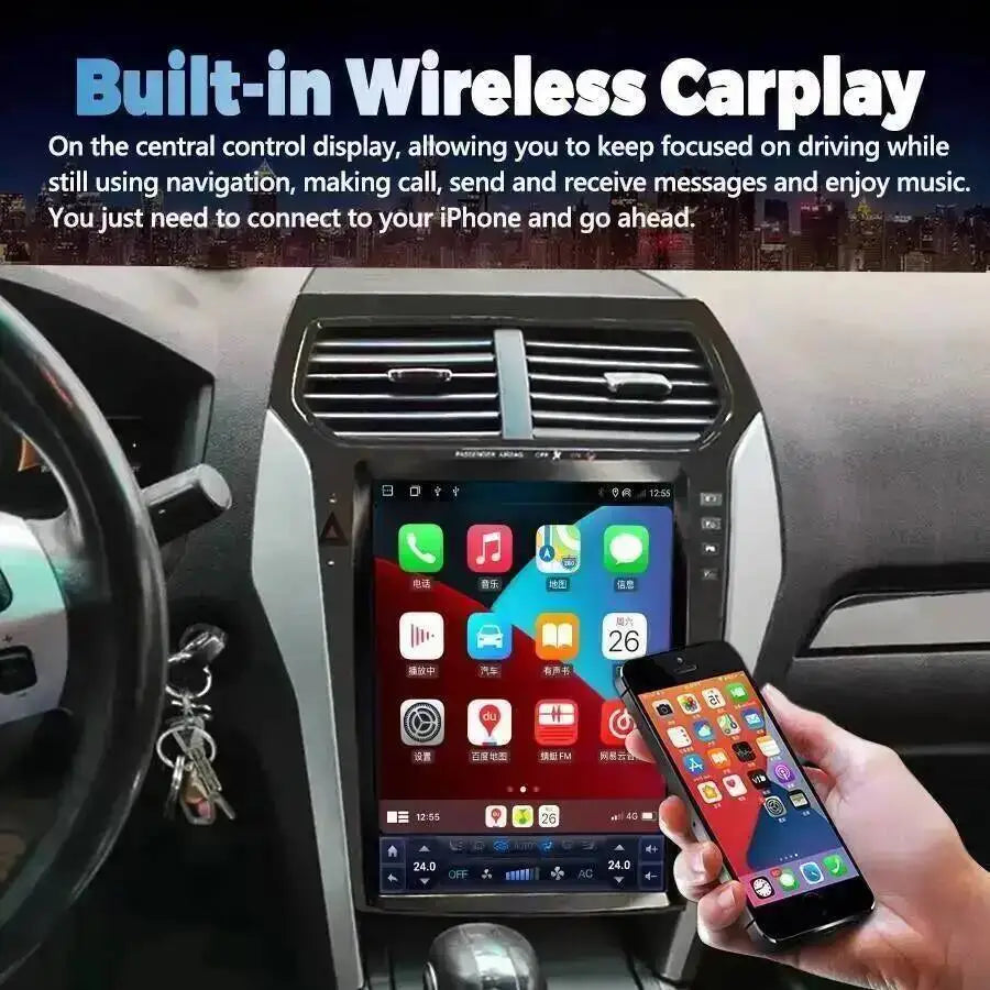 12.1 Inch Android 15 Car Radio Screen GPS Navigation Video Player 2DIN Head Unit Wireless  | AUTOKITSHOP