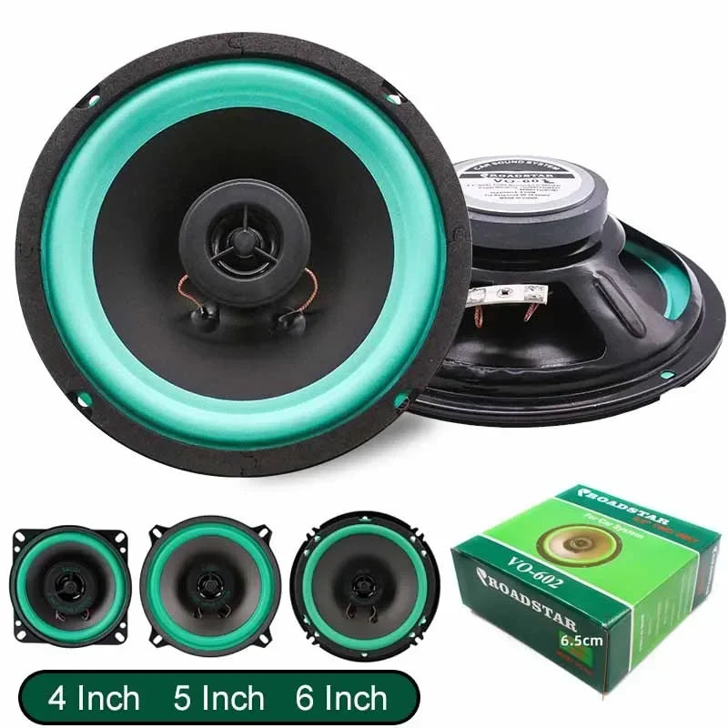 4/5/6.5 Inch Car Speakers Coaxial Subwoofer Universal Automotive Audio HiFi Music Full Range Fre - Automotive LED Light