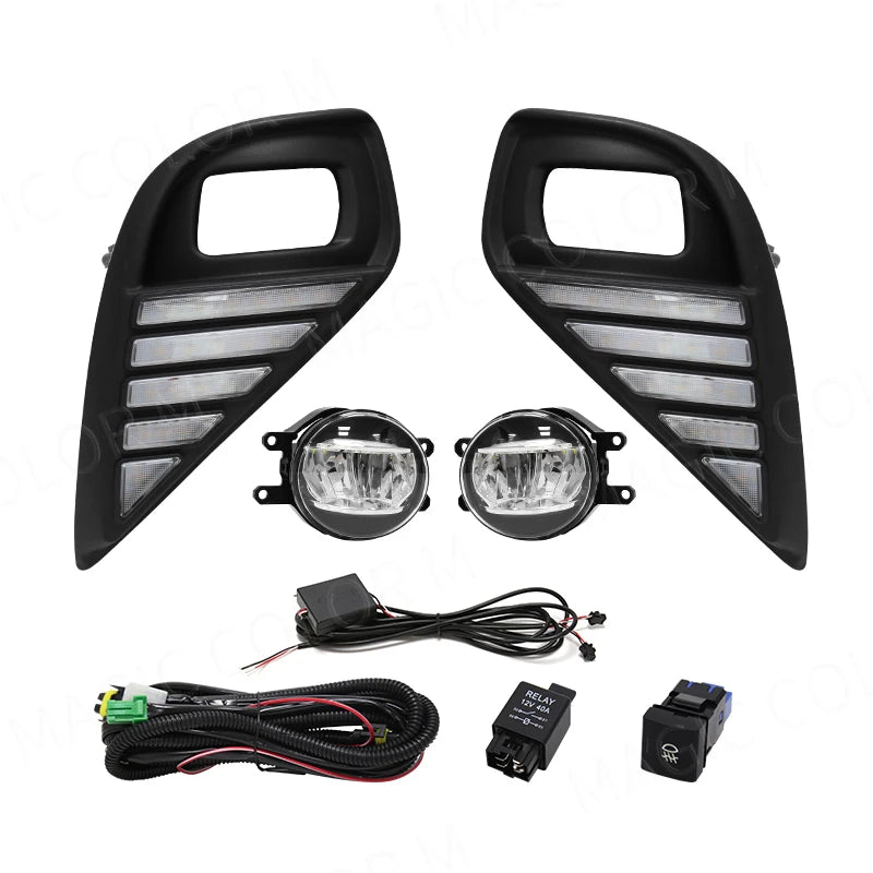 For Toyota Highlander 2021 2022 DRL Fog Light Led Daytime Running Lamp Daylights Dual Colo | AUTOKITSHOP