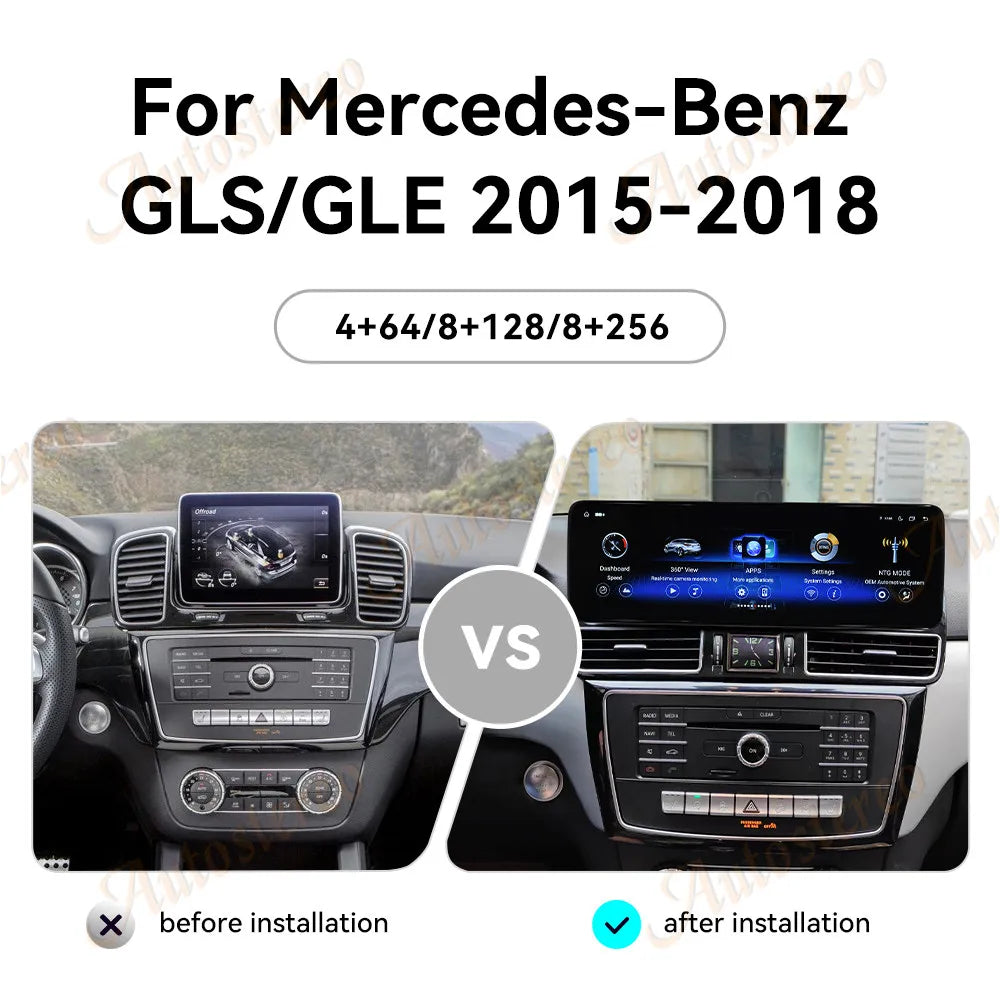 14.9 Inch Carplay Android 13 For Mercedes Benz GLE GLS 2015-2019 NTG5 Car GPS Navigation M
