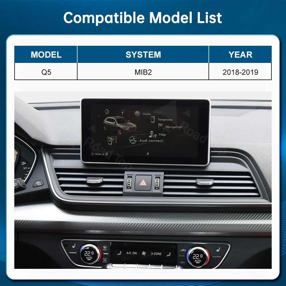 12.3'' Linux Touch Screen For Audi Q5 2018-2019 Car Radio Multimedia Display Wireless CarP | AUTOKITSHOP