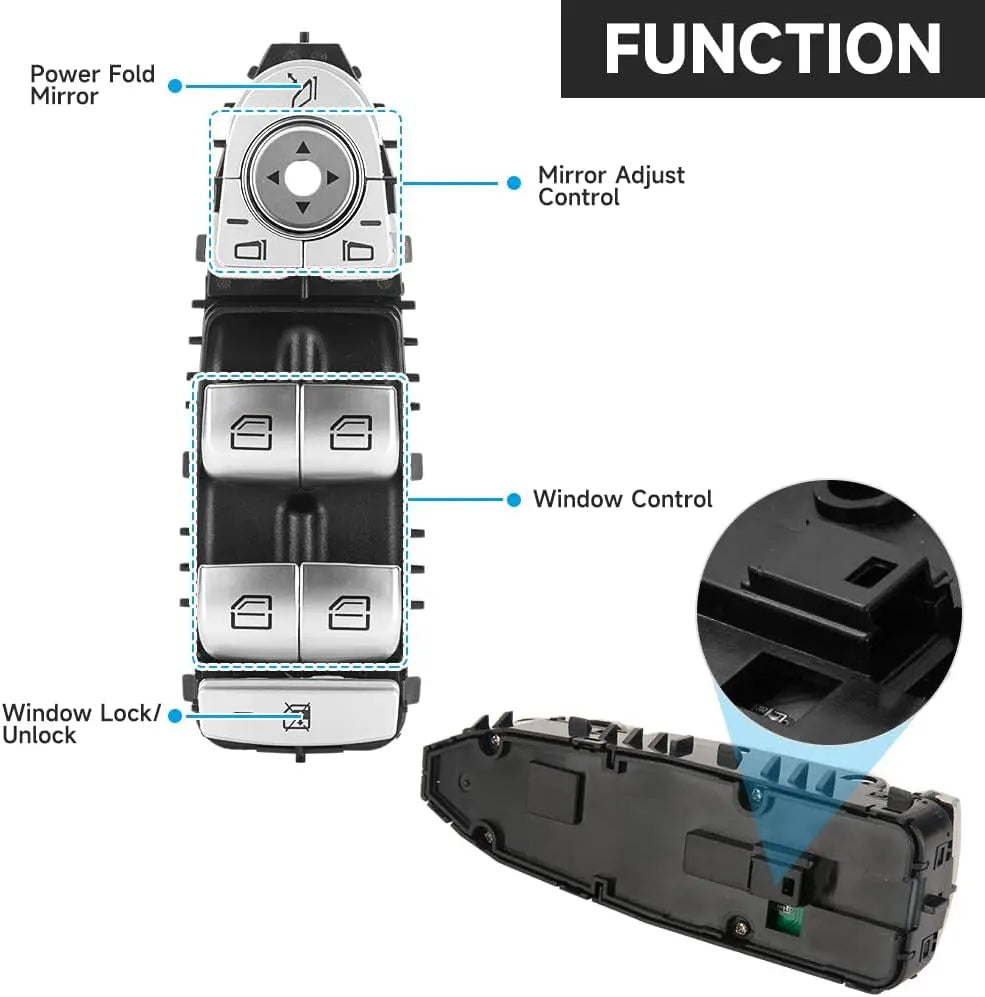 Power Window Switch For Mercedes Benz W205 W253 W213 W222 C EClass C200 GLC 4Doo for Mercedes C200 W222 W205 - Automotiv