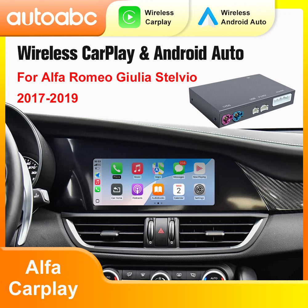 Wireless CarPlay Android auto For Alfa Romeo Stelvio /Giulia 2017-2019 CarPlay Interface C