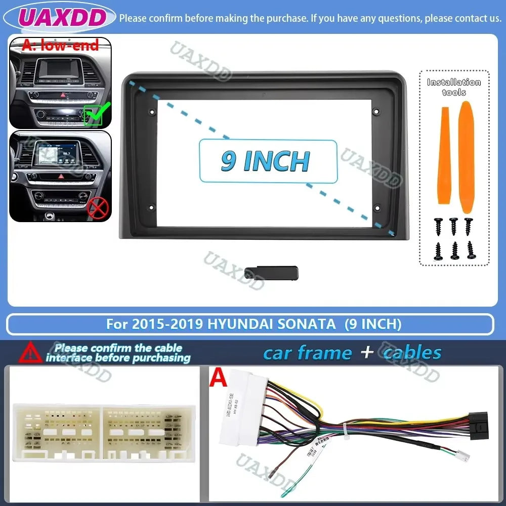 For 2018 Hyundai sonata 9inch DVD MP3 radio android stereo frame panel fascia dashboard au