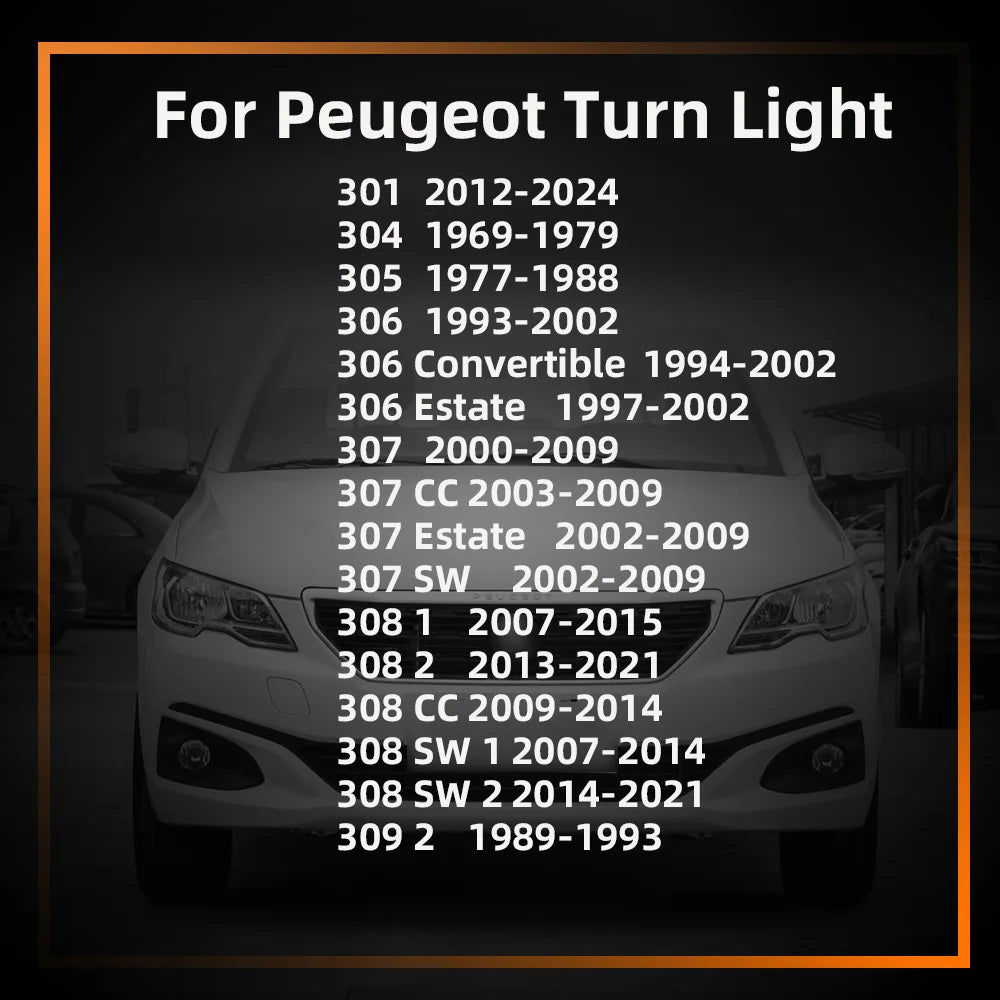 2-Piece LED Interior Light Kit for Peugeot 301/304/305/306/307/308/309 - Canbus Error-Free Bulbs | AUTOKITSHOP