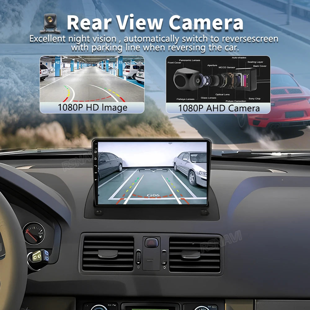 Android 16 For Volvo XC90 2002 - 2014 2K QLED Android Car Radio Multimedia Video Player GP