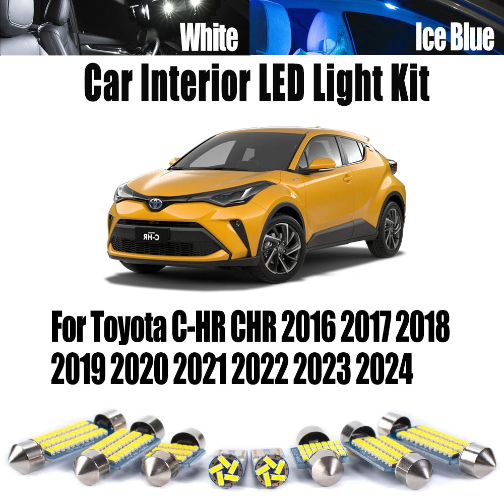 10-Piece LED Interior Light Kit for Toyota C-HR CHR - Canbus Error-Free Bulbs | AUTOKITSHOP