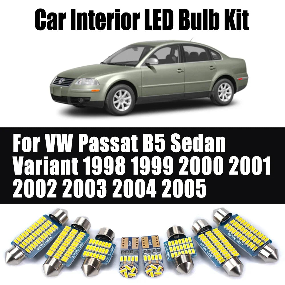 15-Piece LED Interior Light Kit for VW Passat B5 Sedan Variant - Canbus Error-Free Bulbs | AUTOKITSHOP