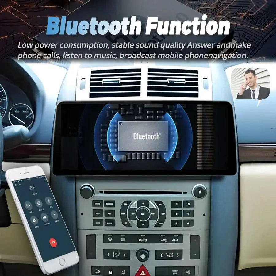 12.3inch 1920*720 Screen Radio Car Video Player Stereo For Peugeot 407 2004-2010 Android 1