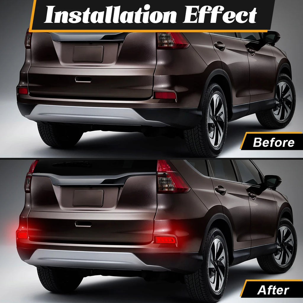LED Rear Bumper Reflector Lights For Honda CRV CR-V 2015 2016 Daytime Running Brake Warnin | AUTOKITSHOP
