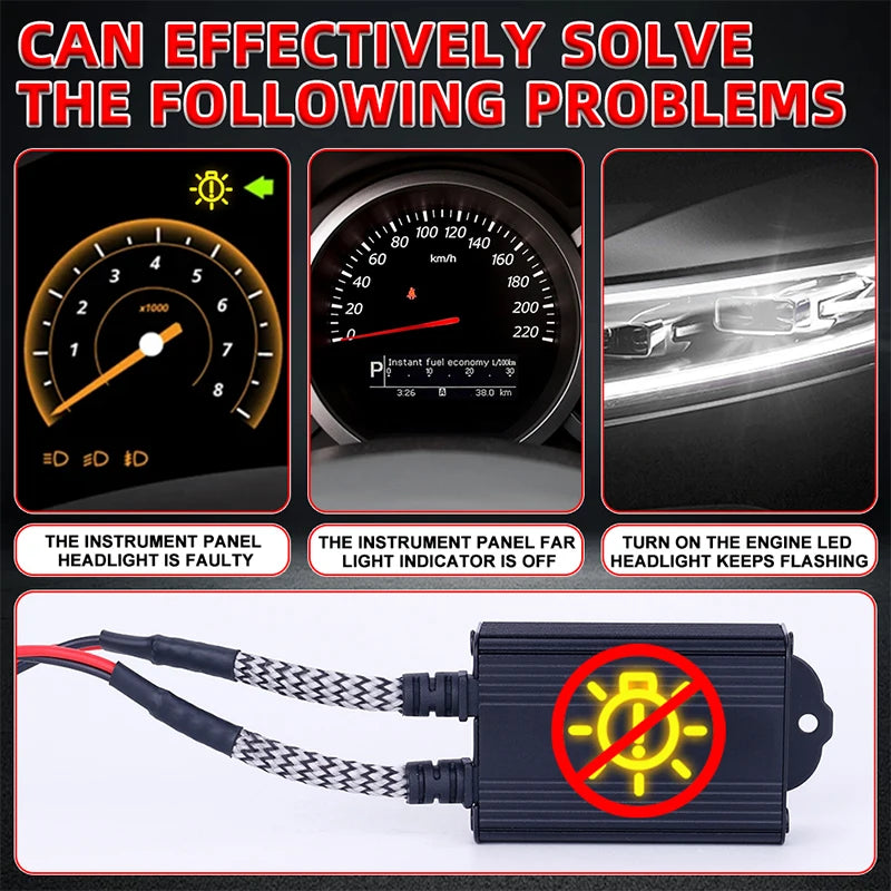 H7 Car Load Resistor Error Canceler LED Decoder Canbus Free Wiring Canceler Decoder Light