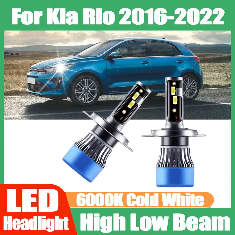 Canbus No error Front Headlights 120W High Power LED Headlights 3570 CSP Chips 6000K White