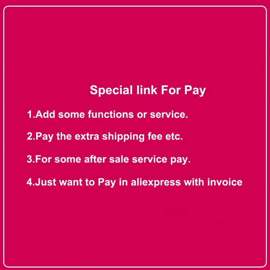 Special Link for Our Customers to pay the extra fee