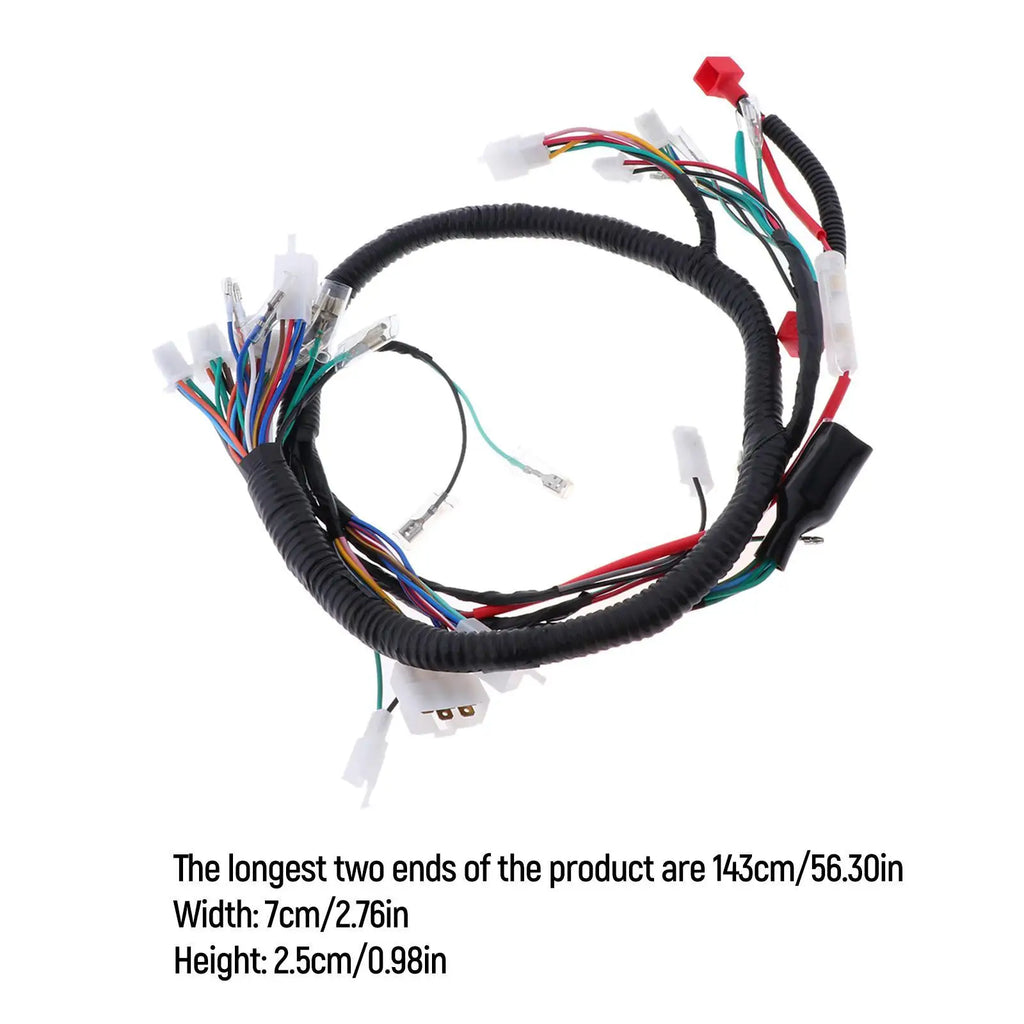 Harness Wire Assembly Durable Copper Plastic Electric Motorcycle Wiring Loom with Socket Plug Co - Automotive LED Light