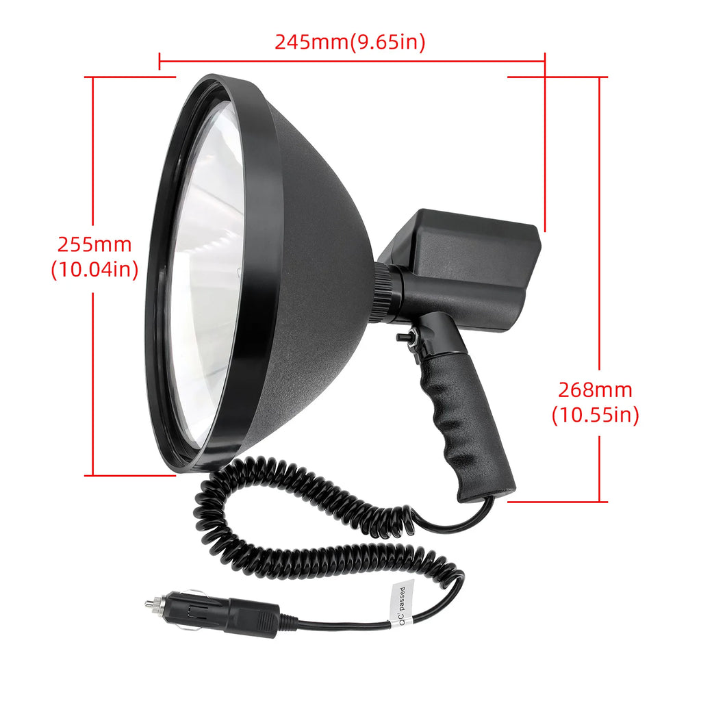 12V 9Inch Outdoor Searchlight Portable Spotlight Hunting Light Fishing Camping Light Super Brigh - Automotive LED Light
