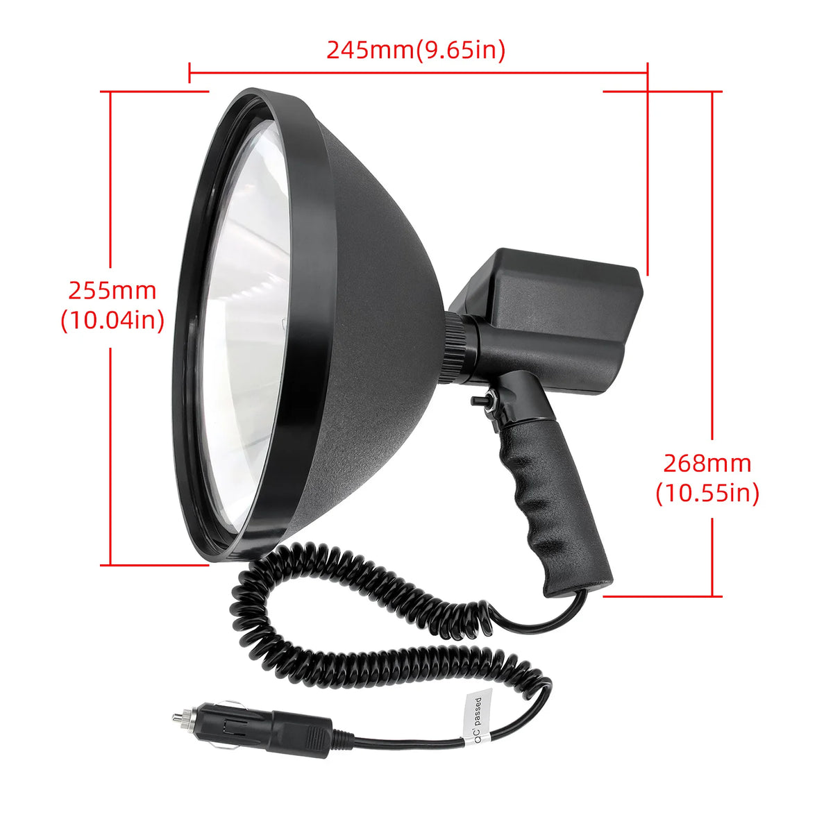 12V 9Inch Outdoor Searchlight Portable Spotlight Hunting Light Fishing Camping Light Super Brigh - Automotive LED Light