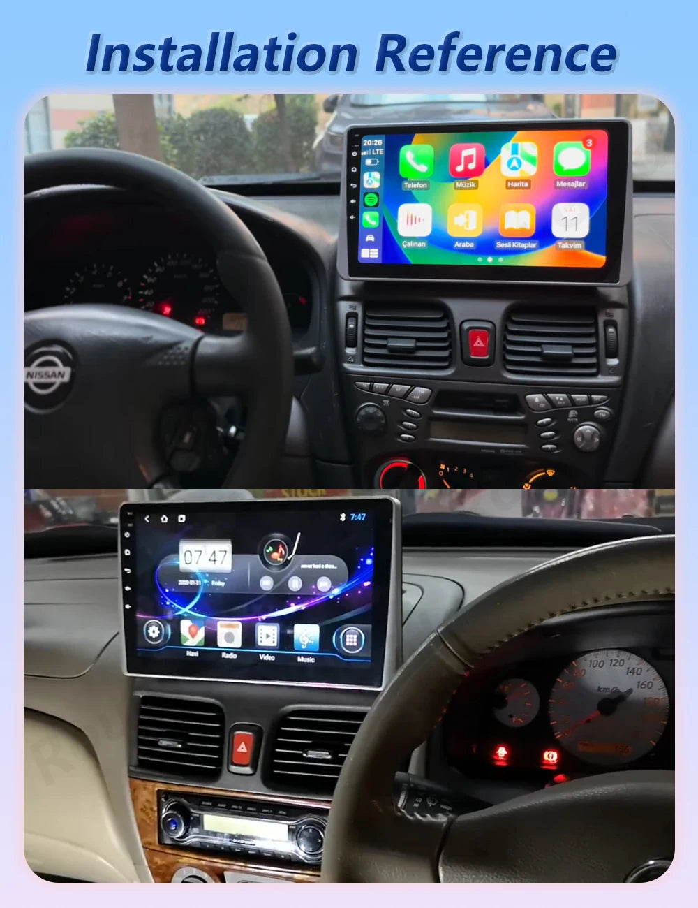 Android Auto Carplay Car Radio For Nissan Sentra Almera 2000 2001 2002 2003 2004 - 2012 Mu | AUTOKITSHOP