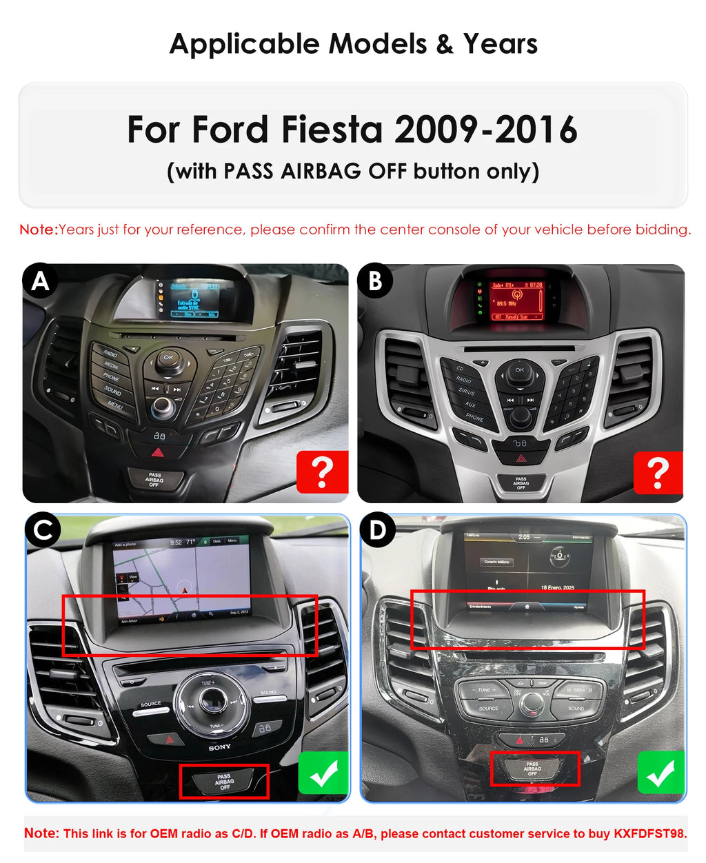 4G AI Carplay Android Auto Car radio for Ford Fiesta 2009 - 2016 Multimedia Video player 3