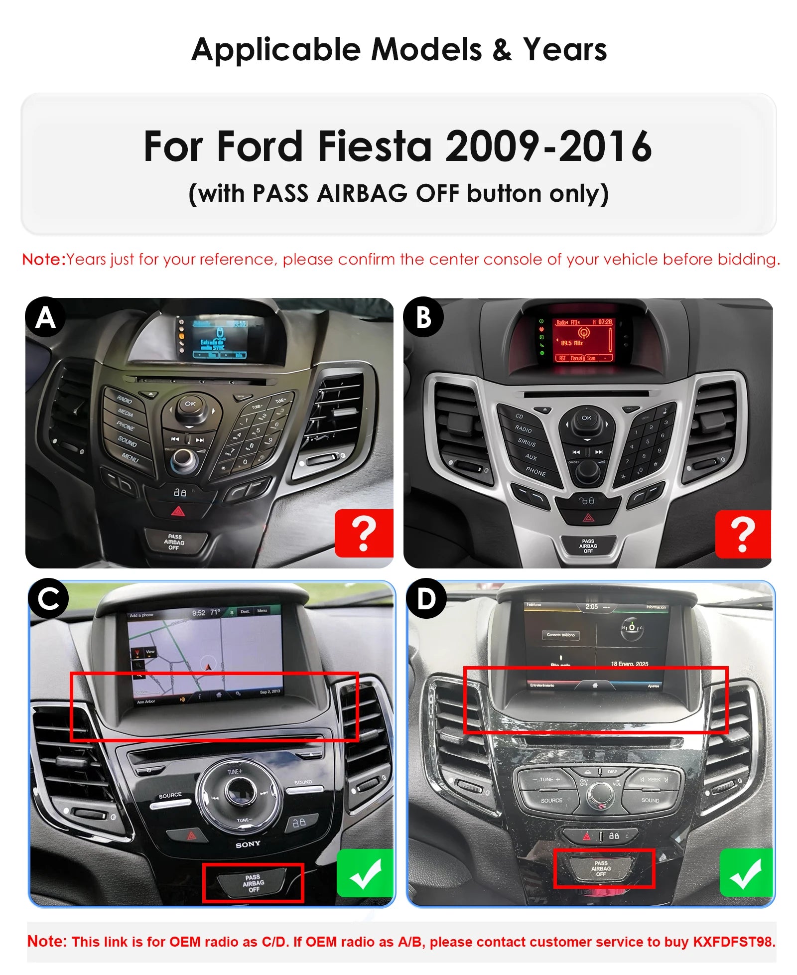 4G AI Carplay Android Auto Car radio for Ford Fiesta 2009 - 2016 Multimedia Video player 3