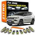 14Pcs Sun Visor Bulb LED Interior Dome Map Reading Trunk Light Kit For Jeep Compass 2018 2019 20 - Canbus LED Car Light