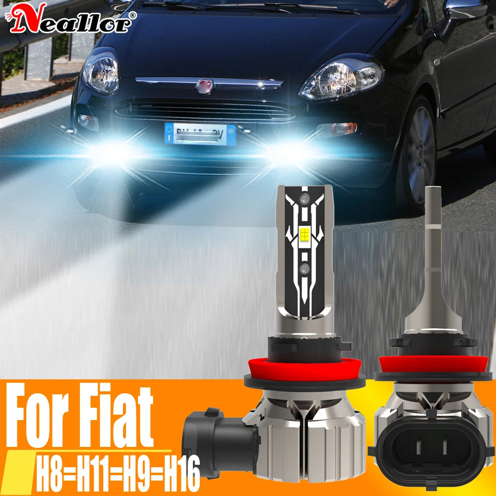 2x H11 H8 Led Fog Lights Headlight Canbus H16 H9 Car Bulb 6000K Diode Driving Running Lamp