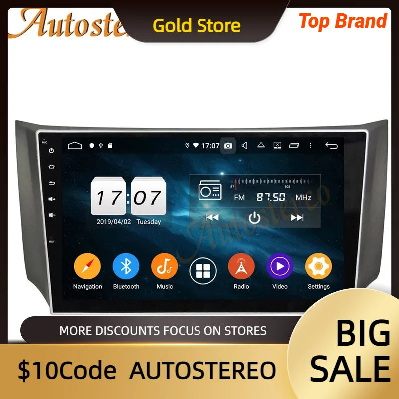 Android14 Car GPS Navigation Head Unit For Nissan Pulsar 2012-2021 Auto Radio Tape Recorde