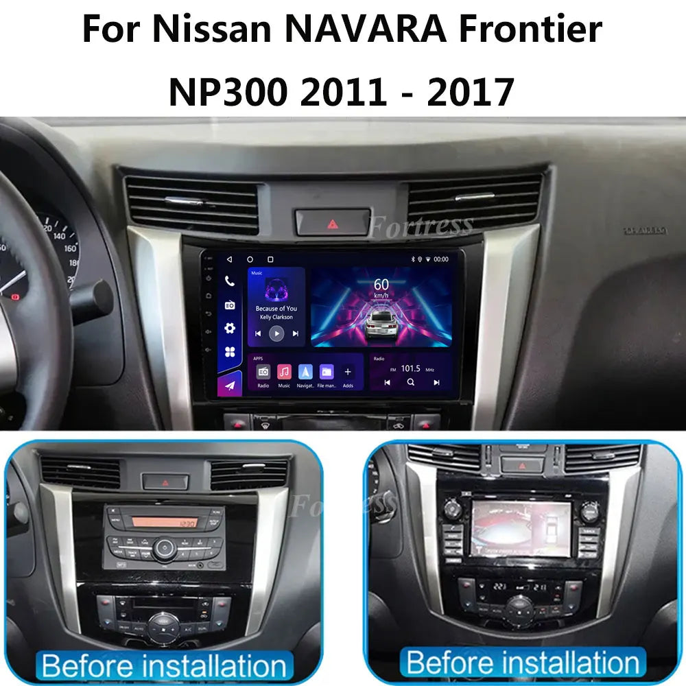 For Nissan NAVARA Frontier NP300 2015 -2024 Android Auto Car Radio Multimedia Video Player