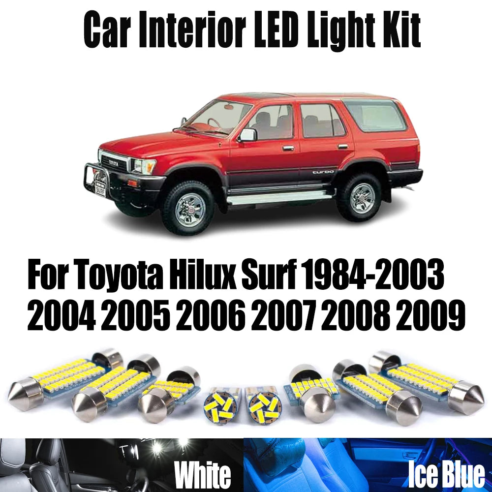 LED Interior Light Kit for Toyota Hilux Surf 1984- 2008 - Canbus Dome Map Door Trunk Bulbs | AUTOKITSHOP