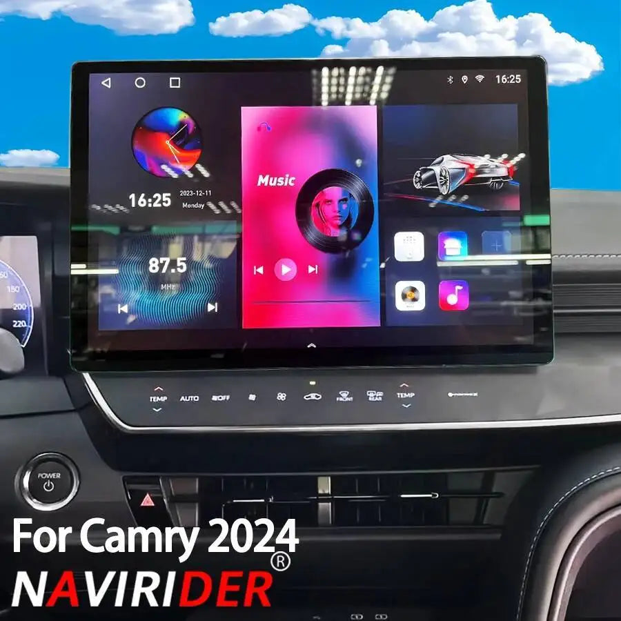 13.3" Android Screen Car Radio For Toyota Camry 2024 Carplay Stereo GPS Navigation Multime