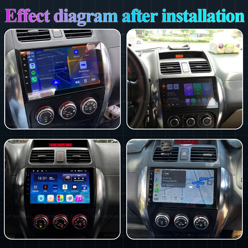 Android 16 For Suzuki Sx4 2006-2013 Fiat Sedici 2005-2014 Multimedia Player Navigation Gps | AUTOKITSHOP