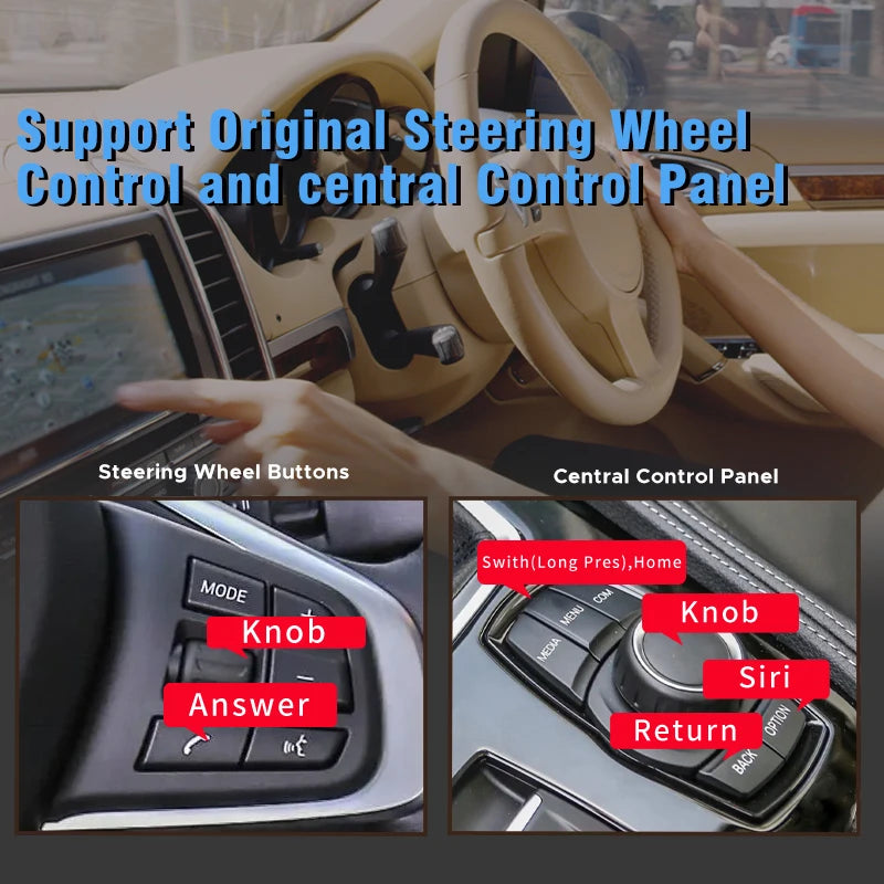 Wireless CarPlay Interface For BMW i3 I01 2013-2017 NBT System With Android Auto Mirror Li