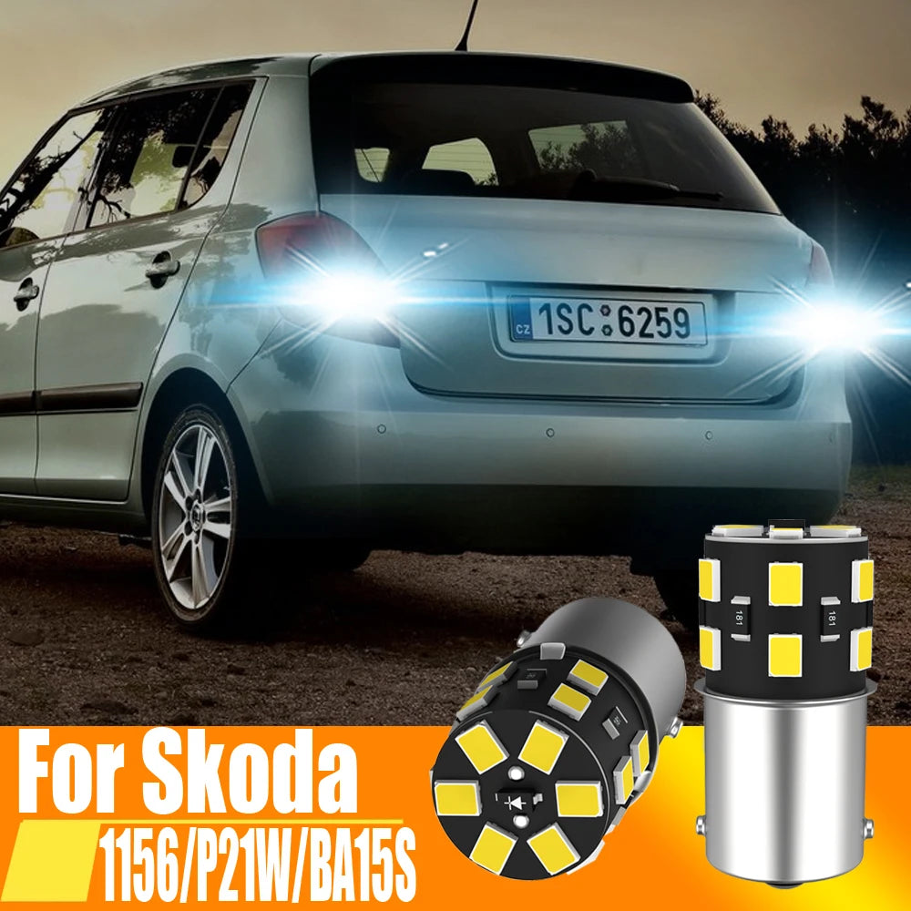 2x P21W LED Reverse Light Back Up Lamp 1156 7506 BA15S R5W R10W White Rear Fog Bulb 12v Fo