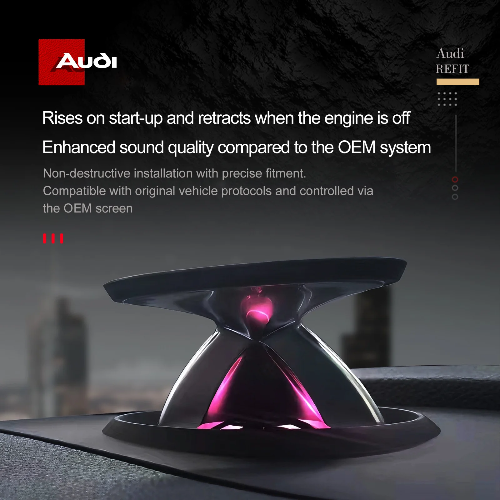 RGB Tweeter Speaker for Audi A7 C8 A5 - RGB LED Ambient Speaker Car Interior Light | AUTOKITSHOP