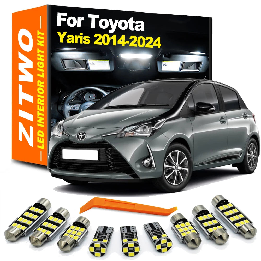 ZITWO 12Pcs LED Interior Light Kit For Toyota Yaris 2014- 2018 2019 2020 2021 20 for Toyota 2014-2018 - Canbus LED Car L