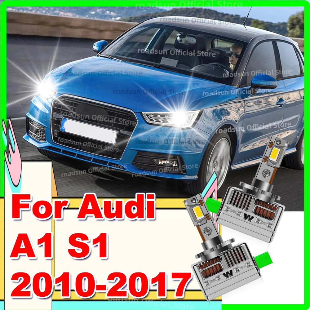 LED Headlight Canbus 50000LM Auto Bulbs Xenon HID Upgrade Lamp For Audi A1 S1 2010 2011 20