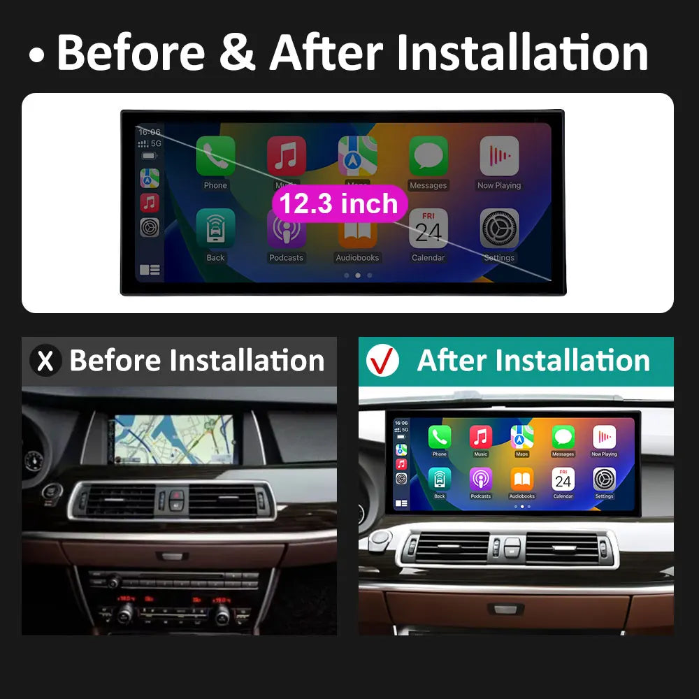Android 15 for BMW 5 Series F07 GT 2010 2011 2012 2013 - 2018 CIC NBT System Carplay Car M | AUTOKITSHOP