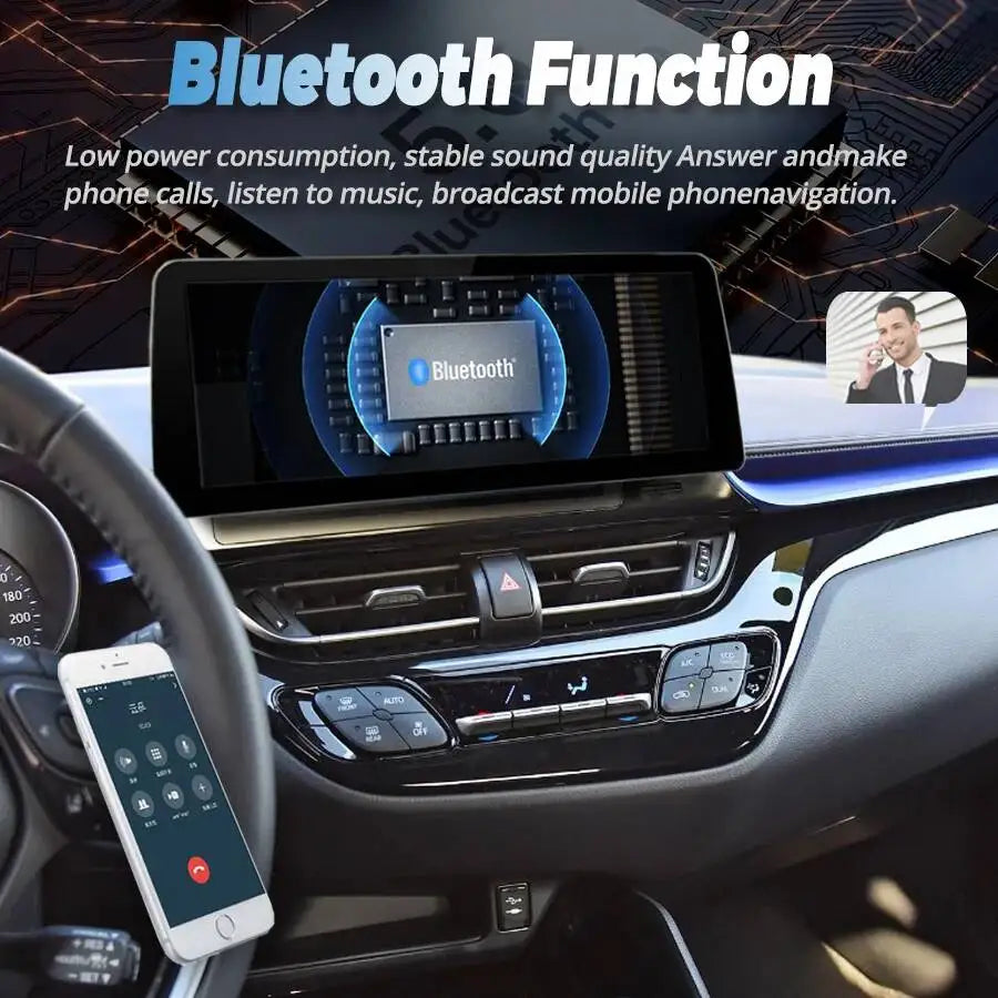 12.3'' Android 15 Wide Screen For Toyota CHR 2016-2021 Multimedia Video Player Wireless Ca