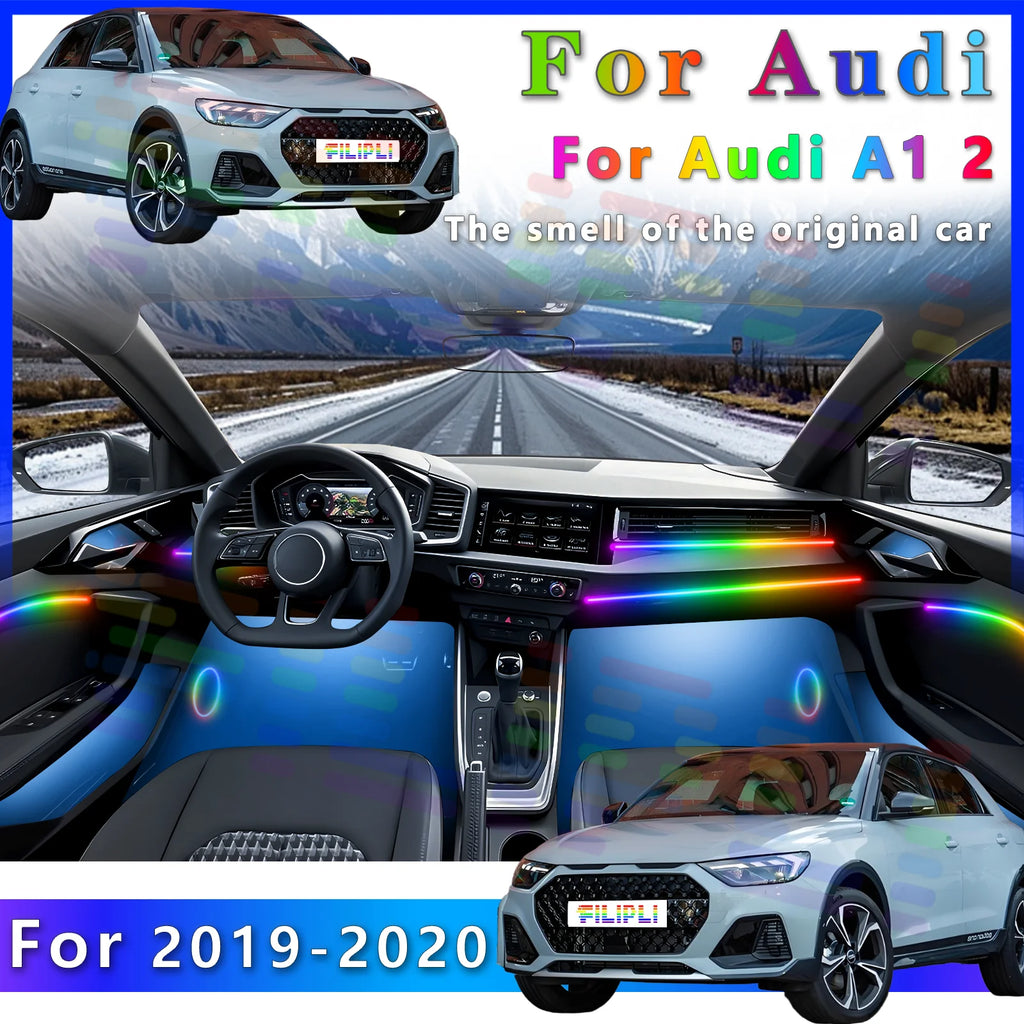 RGB - Ambient Light - for Audi A1 2019-2020 - App Control - Car Interior Lighting | AUTOKITSHOP