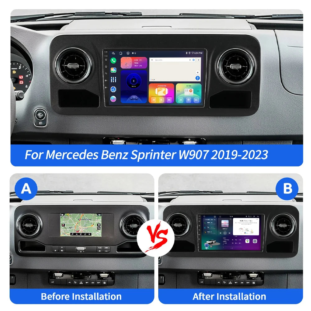 Android OS WIFI 4G 9 inch For Benz Sprinter 2018-2022 Car Radio Multimedia Video Player Na
