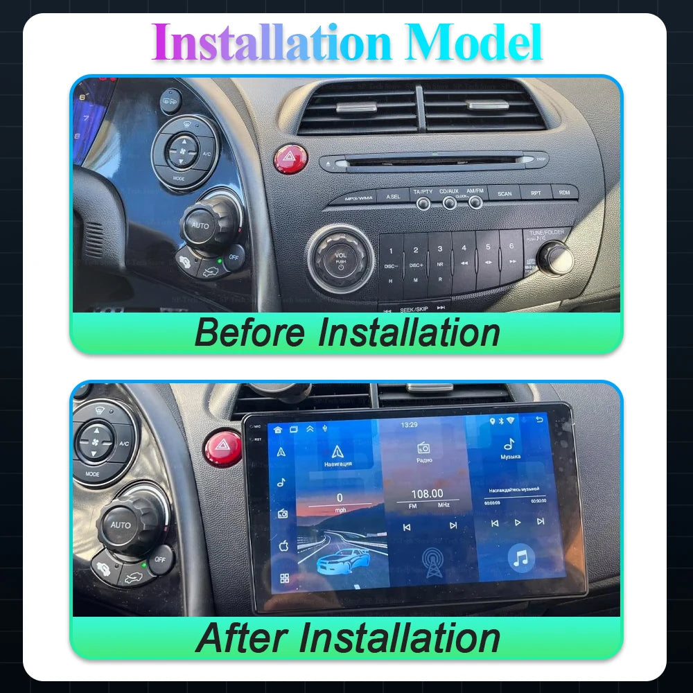 8core Android 16 For Honda Civic Hatchback 2006-2011 car Radio Multimedia Player Navigatio | AUTOKITSHOP