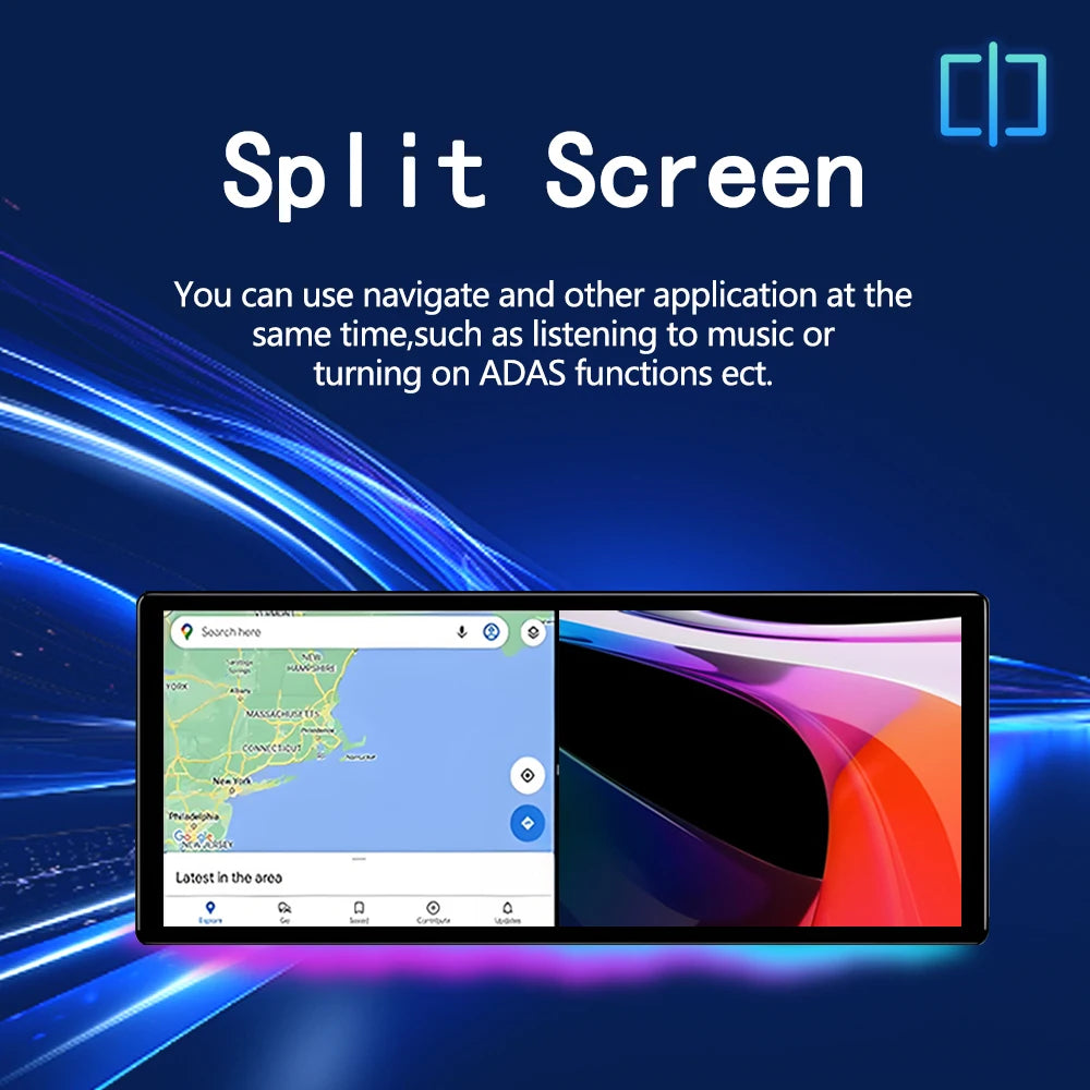 QLED 2400*900P 8GB+128GB Memory Multimedia Touch Display Right Hand Drive for BMW 5 Series