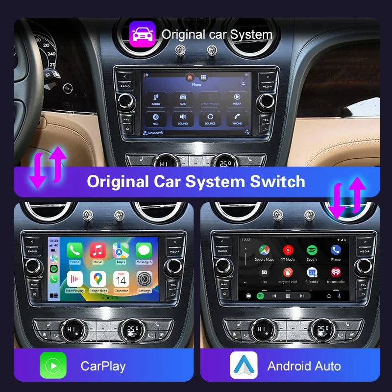 OEM Screen Upgrade Wireless CarPlay and Android Auto Smart Module for Bentley Bentayga 201