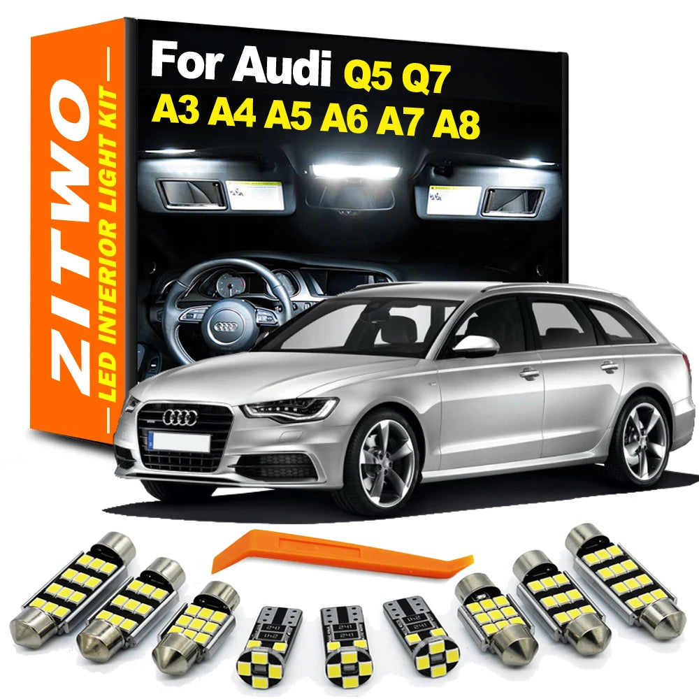 ZITWO No Error LED Interior Light Kit For Audi A3 S3 8L 8P 8V A4 S4 B5 B6 B7 B8 A5 S5 A6 S6 C5 C6 C7 A7 S7 A8 S8 D3 Q5 SQ5 Q7 4L