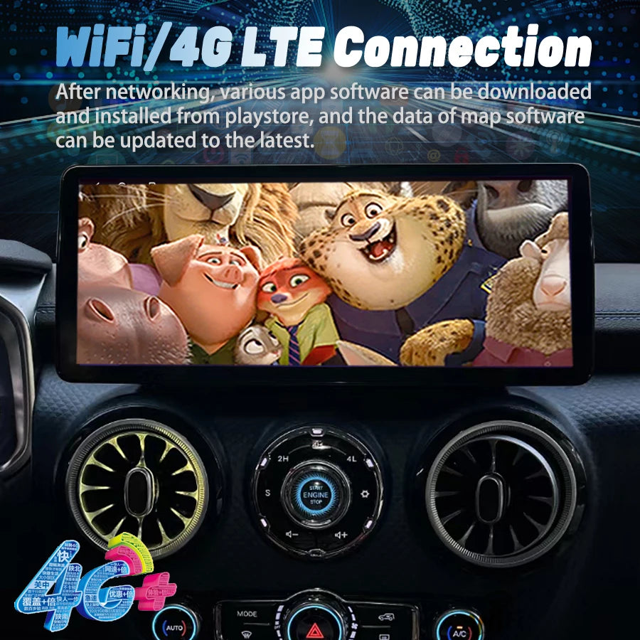 12.3inch Android Car Multimedia Player For Baic BJ40 2018-2023 Stereo Carplay Audio Radio
