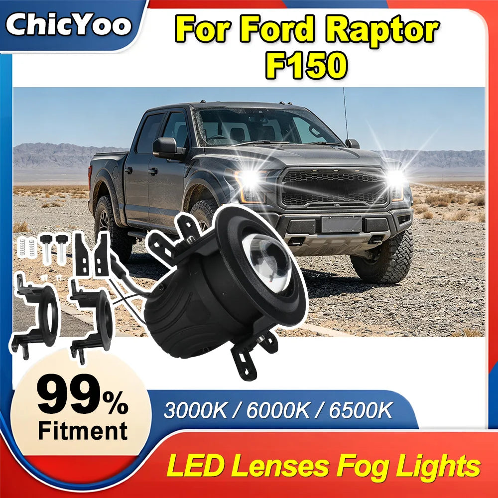 2.0 inch New Bi-Led Fog Lights LED Projector 3000K 6000K LED Driving Fog Lamps Kit Project