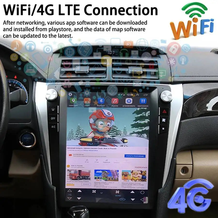 12.1inch Car Radio Android For Toyota Camry 7 XV 50 55 2011 2012- 2014 Carplay Multimedia  | AUTOKITSHOP